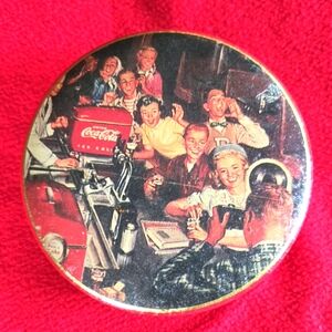 Vtg COCA COLA Collectible Tin 50s 60s Advertising High School Teens